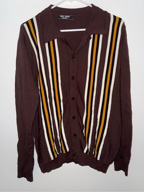 PAUL JONES Long Sleeve Knitted Polo Shirt
